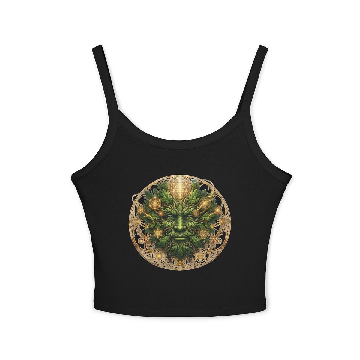 Green Man Face tank top | Pagan nature deity, Celtic forest motif