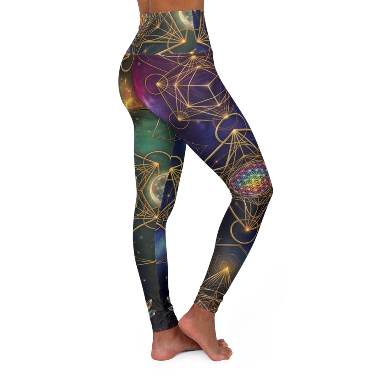 Sacred Geometry Galaxy Leggings | Yoga Leggings