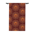 Autumn Lotus Pattern Window Curtain | Floral Boho Curtain Panel