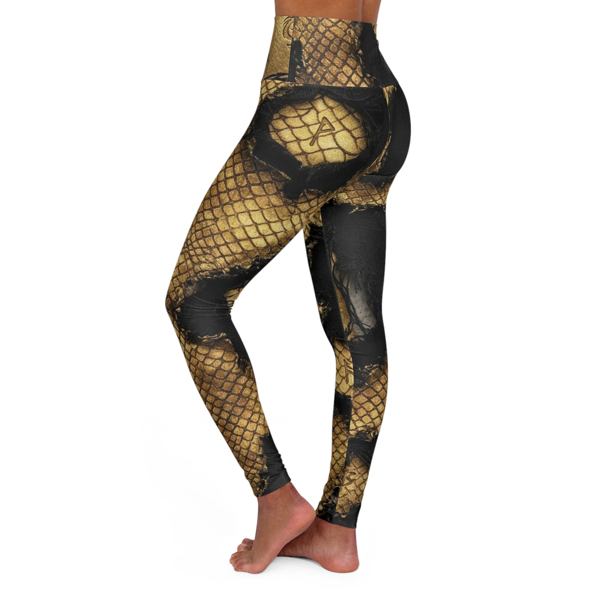 Fishnet Ripped Pattern Leggings, Burning man, halloween, festival wear, concert apparel, EDC,AOP