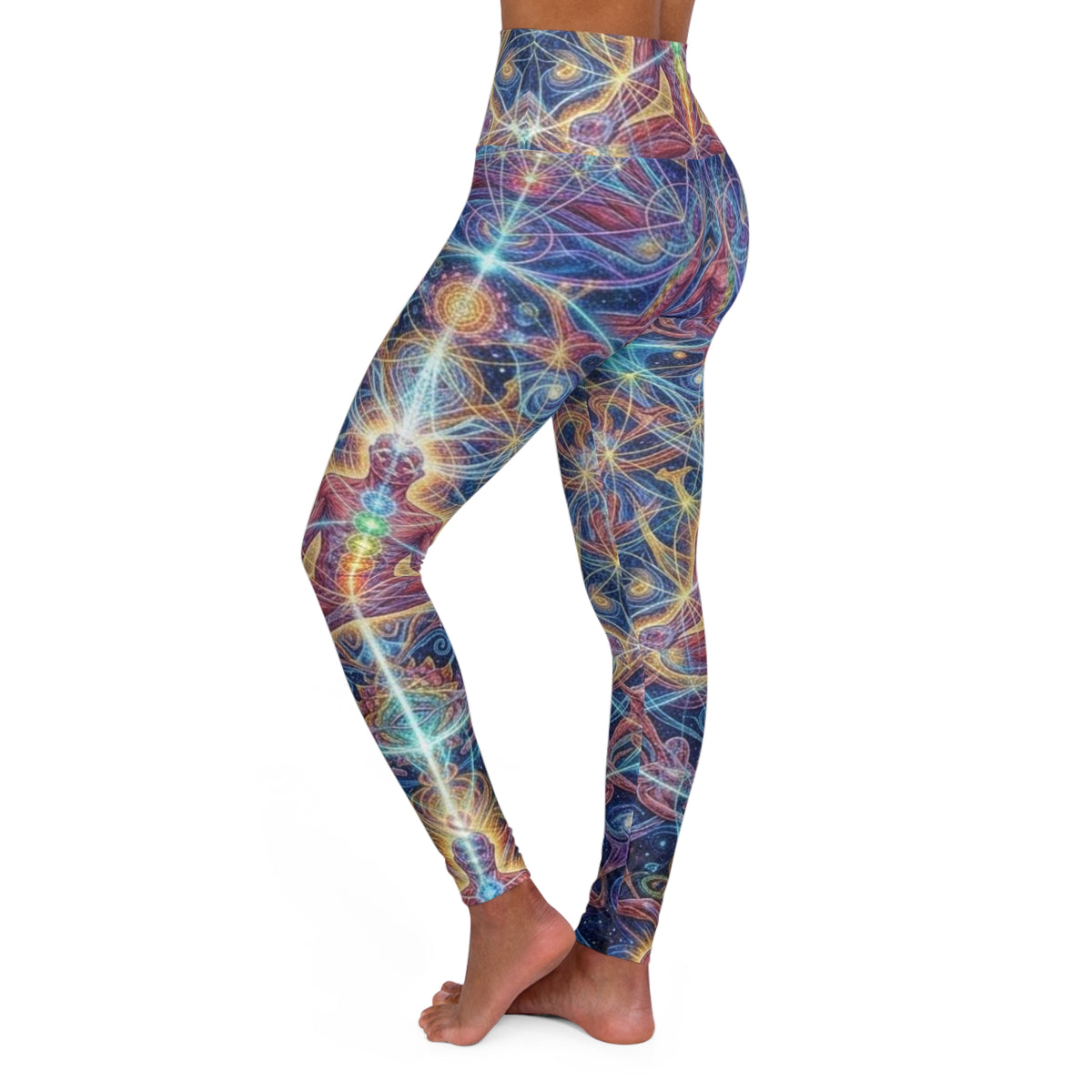 Abstract Blue Purple Swirl Leggings