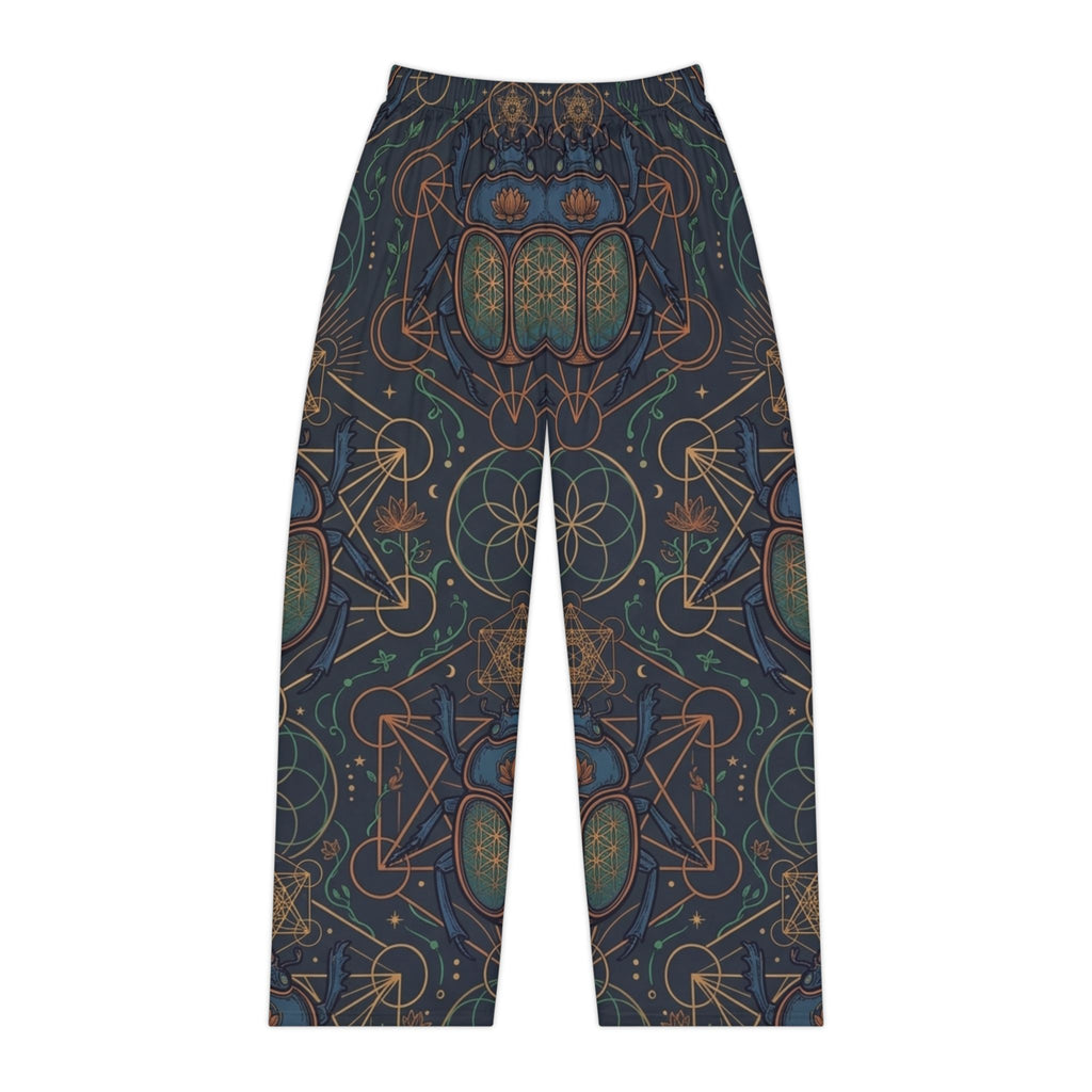 Art Nouveau Scarab Pattern Pajama Pants | All-Over Print
