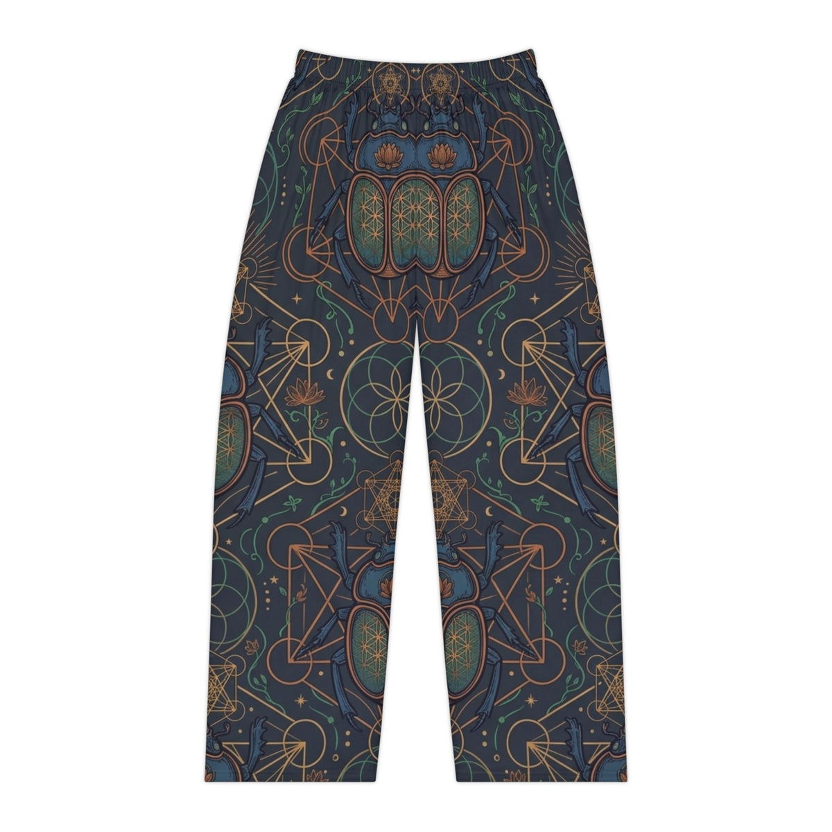 Art Nouveau Scarab Pattern Pajama Pants | All-Over Print