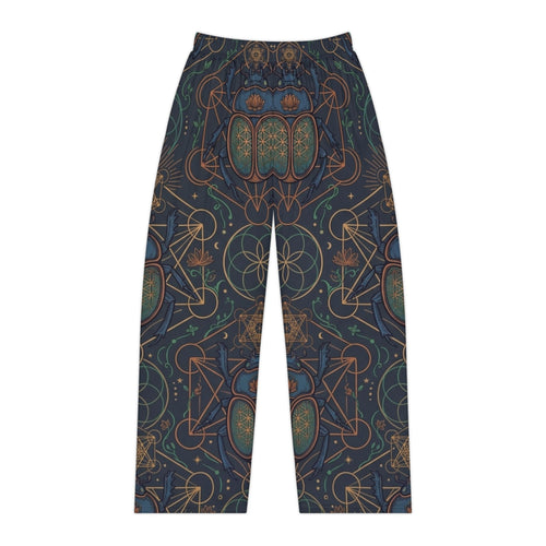 Art Nouveau Scarab Pattern Pajama Pants | All-Over Print