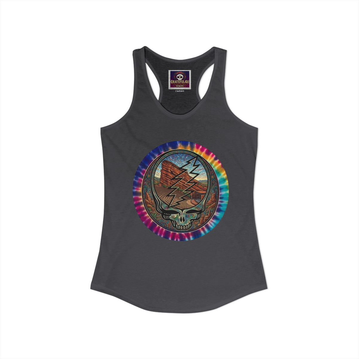 Deadhead Red Rocks Amphitheater Women's Ideal Racerback Tank, gift for her, deadhead, sister, mom, mother
