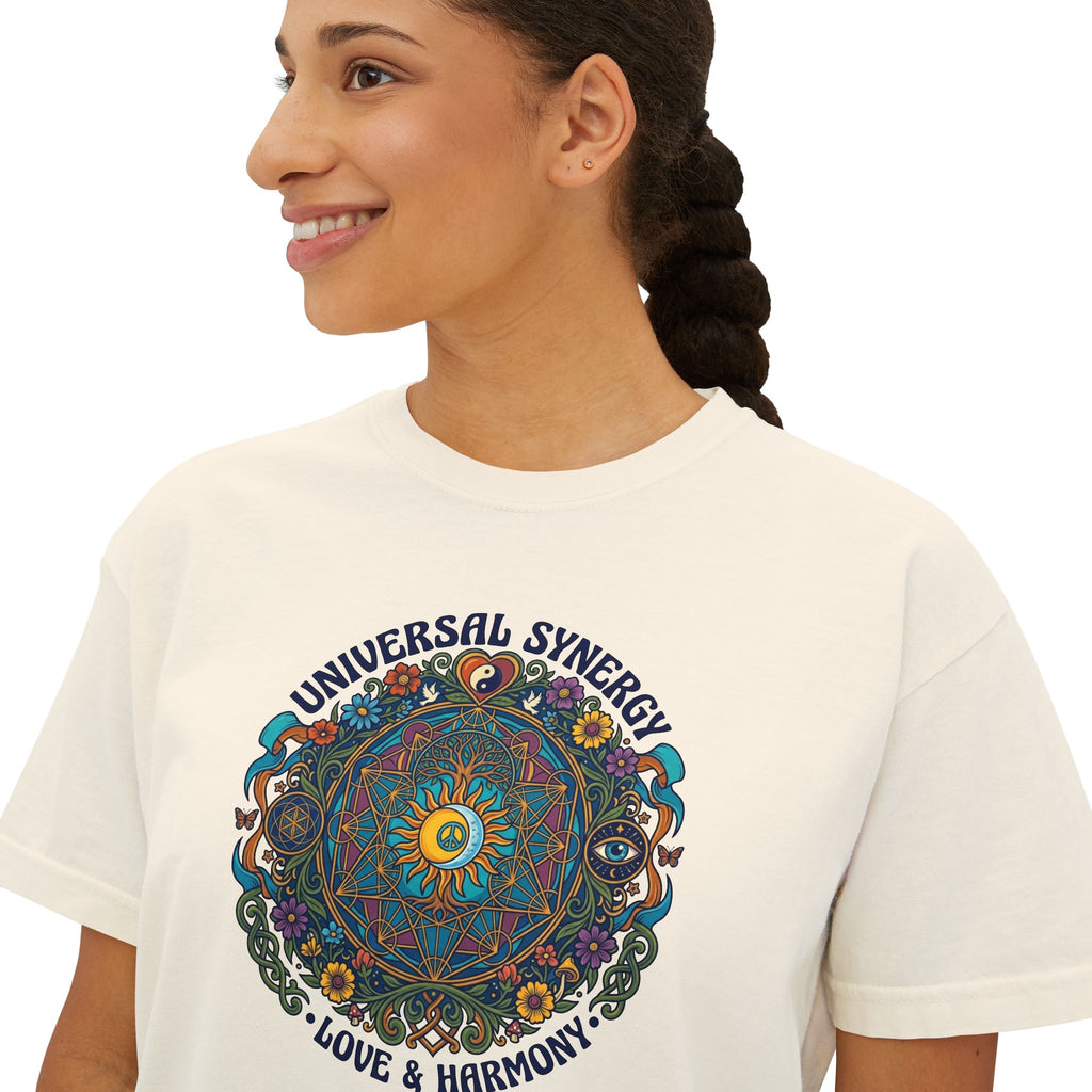 Universal Synergy Mandala Tee | Love & Harmony graphic shirt