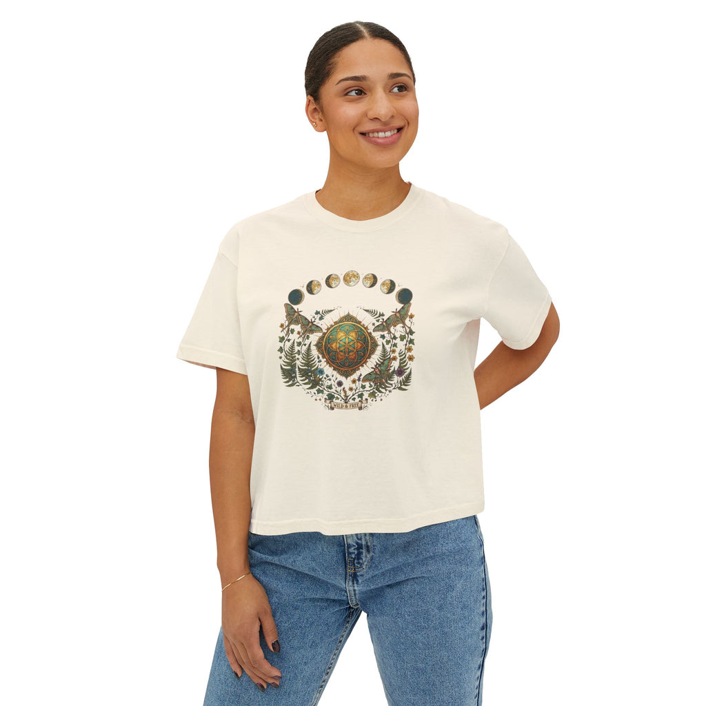 Moon Phases Mandala Tee | Forest, Dreamcatcher, Boho Nature