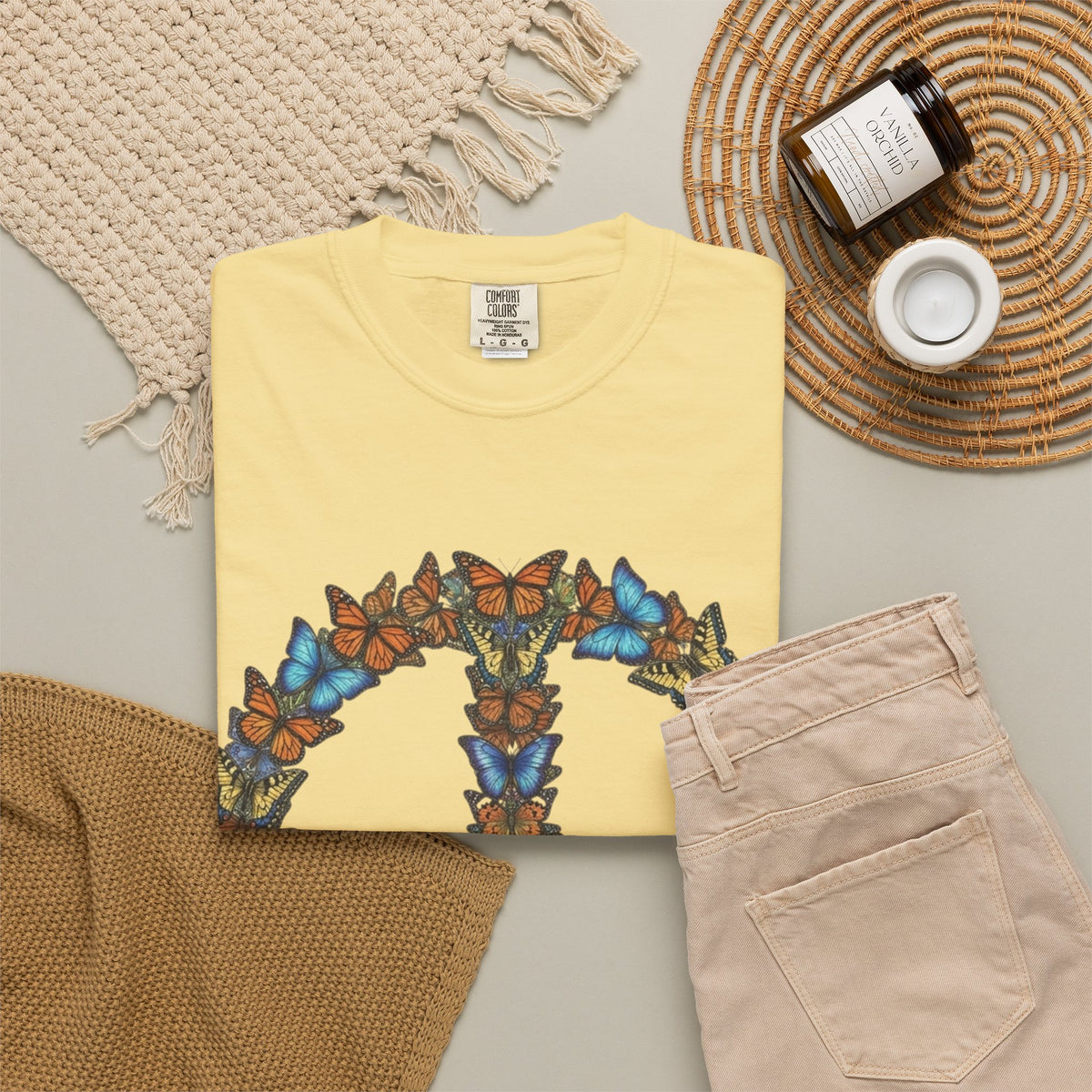 Butterfly Peace Sign T-Shirt | Floral Peace Symbol Tee