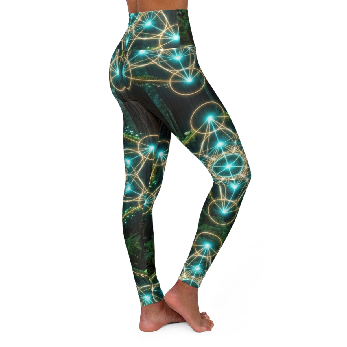 Sacred Geometry Glow leggings | High Waisted Yoga Leggings