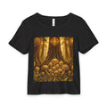 Golden Mushroom Forest Baby Tee | Woodland Magic, Fungi Art