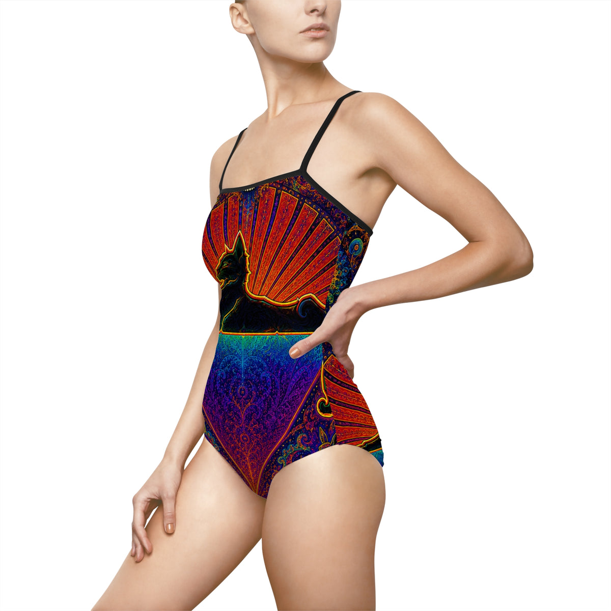 Grateful Dead Cats down under the stars  Sunrise Swimsuit | One-piece