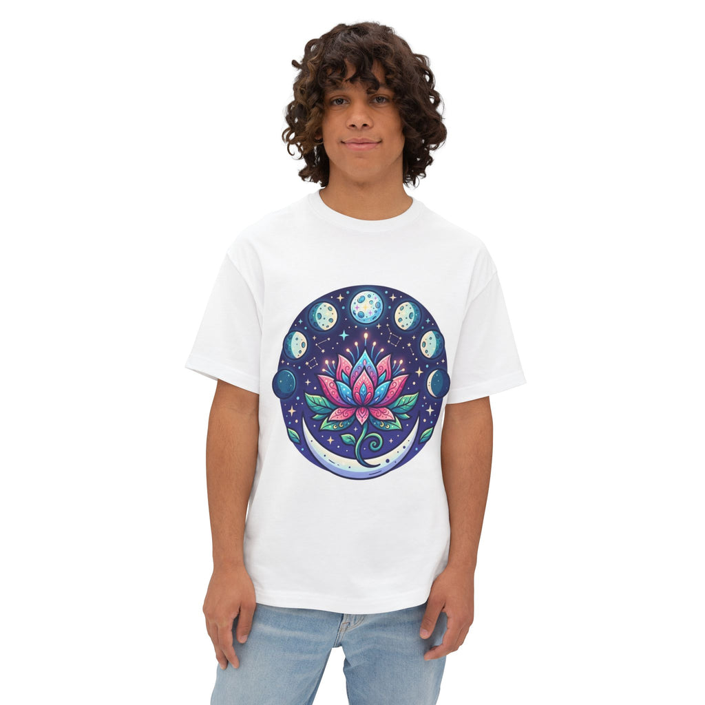 Lotus Moon Phases Tee | Floral Celestial T-Shirt