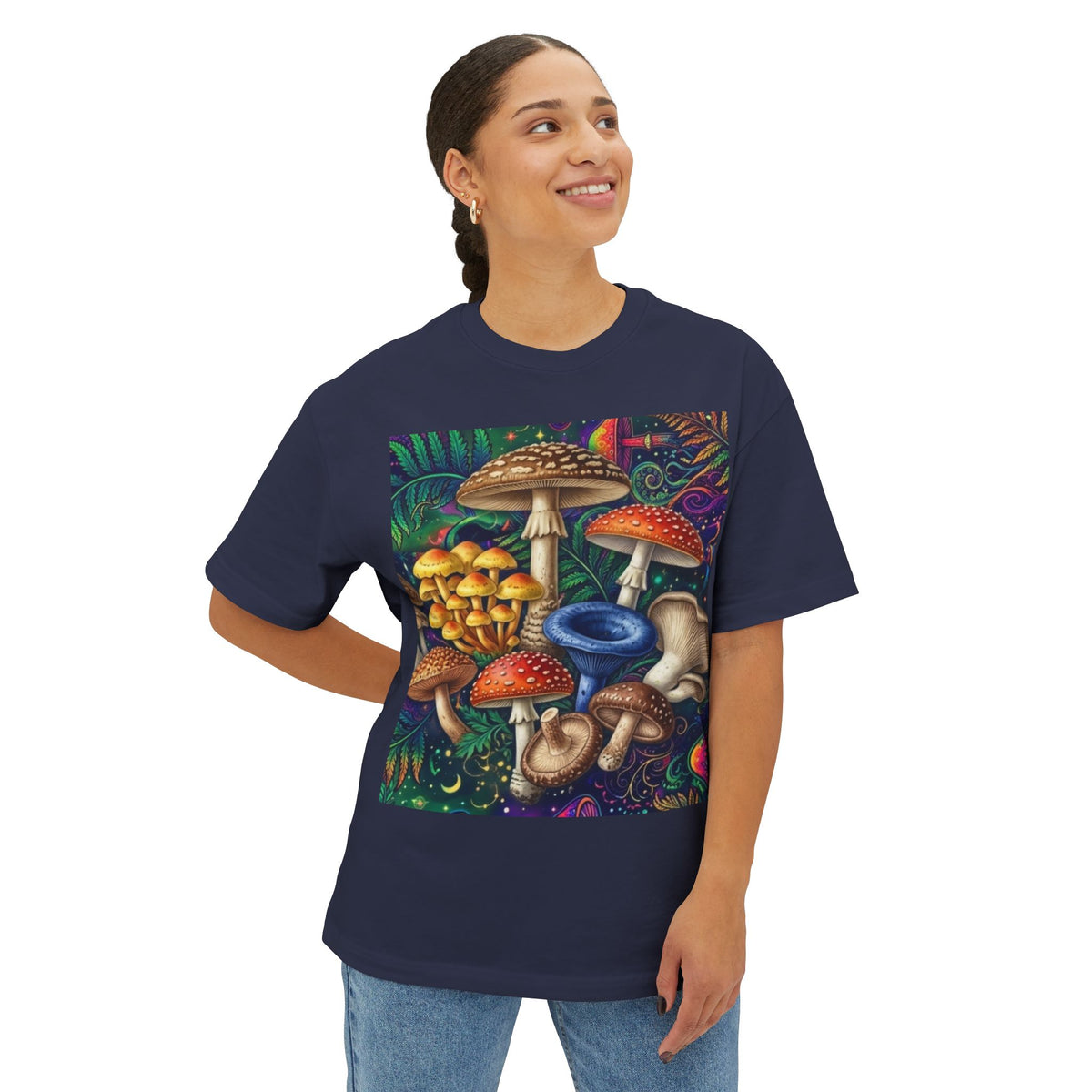 Psychedelic Mushroom Illustration Tee | Colorful Fungi Graphic Shirt