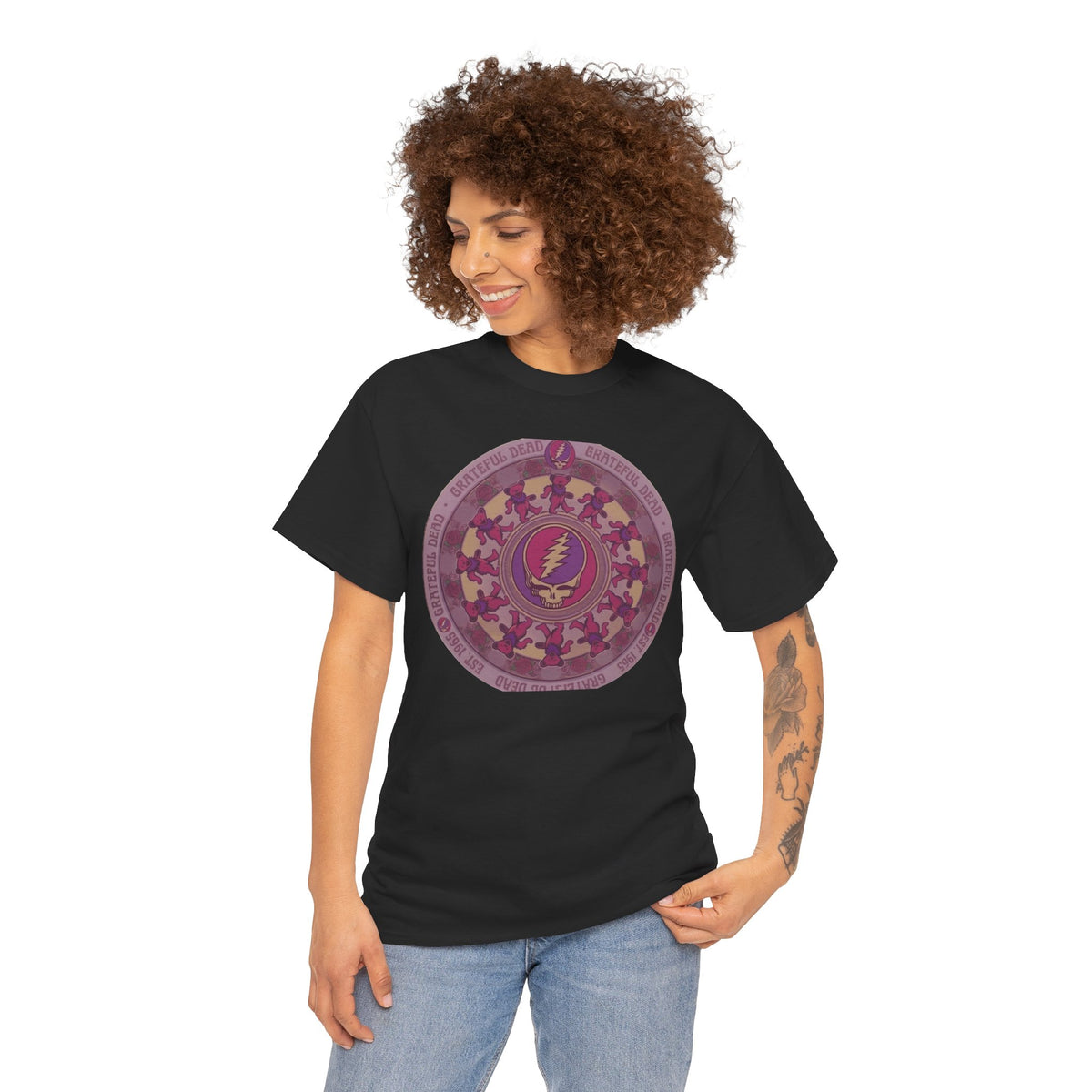 Grateful Dead Steal Your Face Mandala Tee | Psychedelic Band Shirt