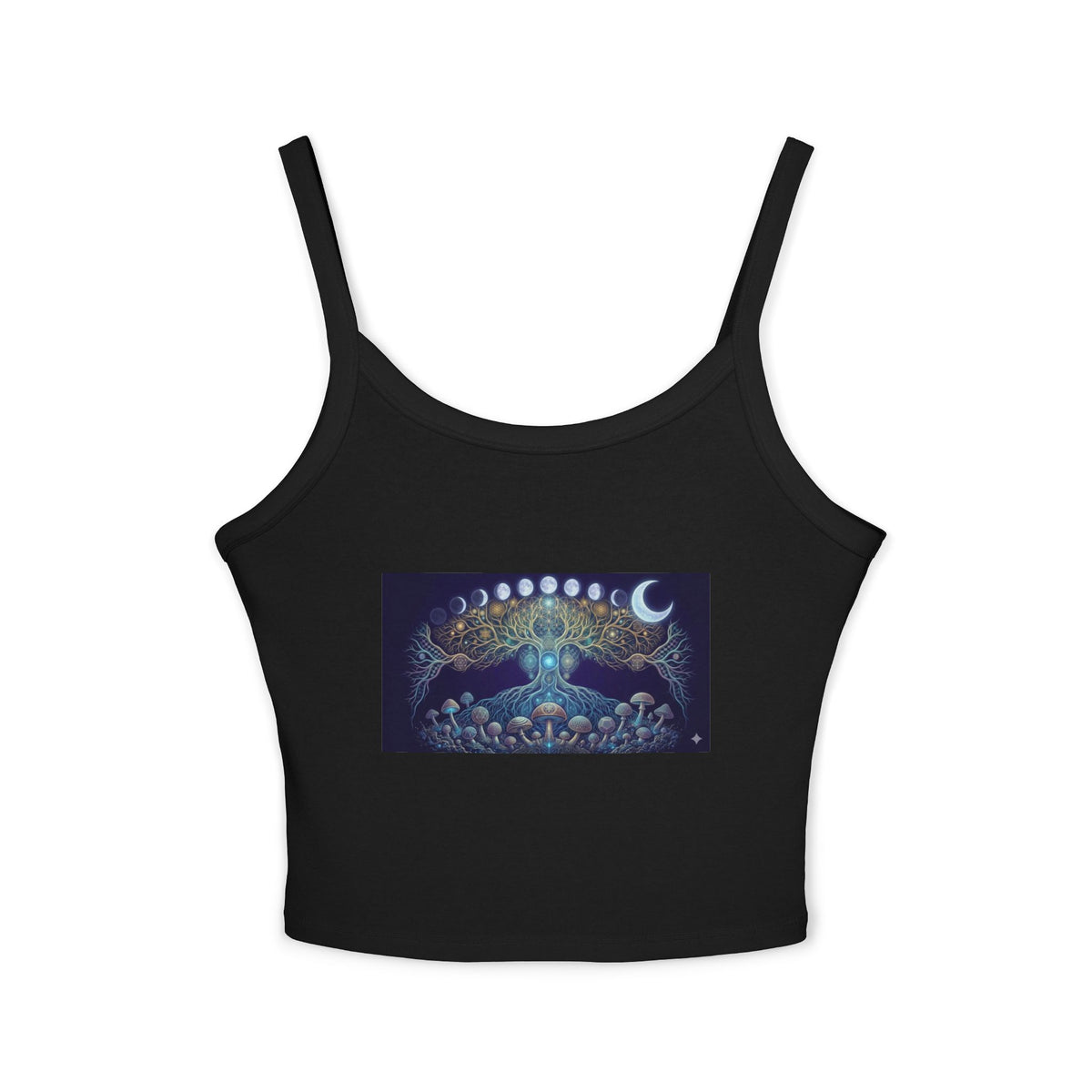 Mystical Moon Phases Mushroom Landscape Tank Top, Burning Man Apparel