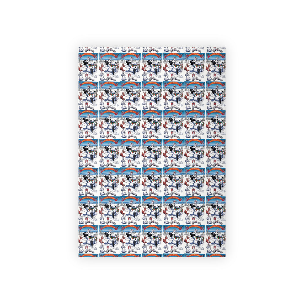 Grateful dead snow bear Christmas Gift Wrapping Paper Rolls, 1pc