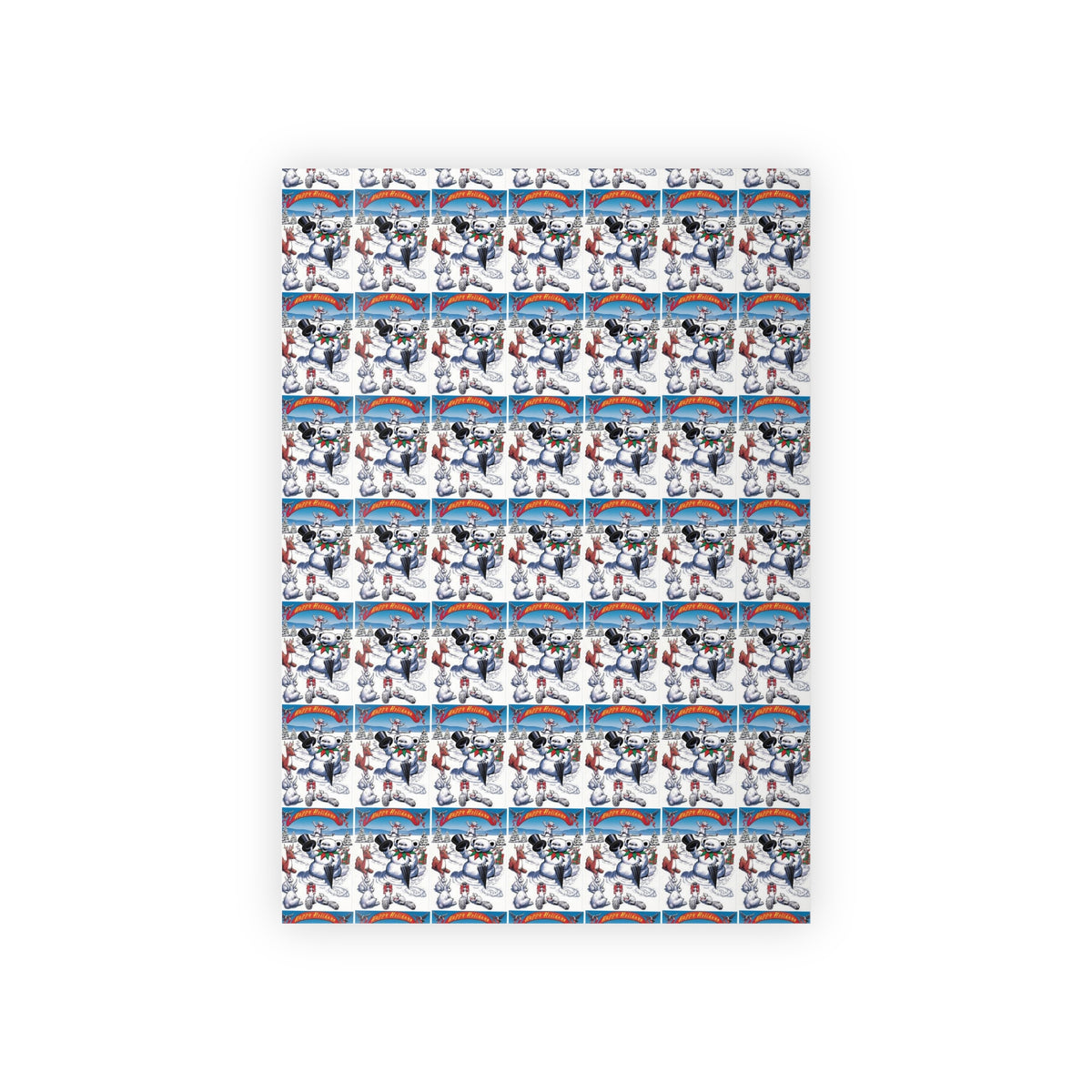Grateful dead snow bear Christmas Gift Wrapping Paper Rolls, 1pc
