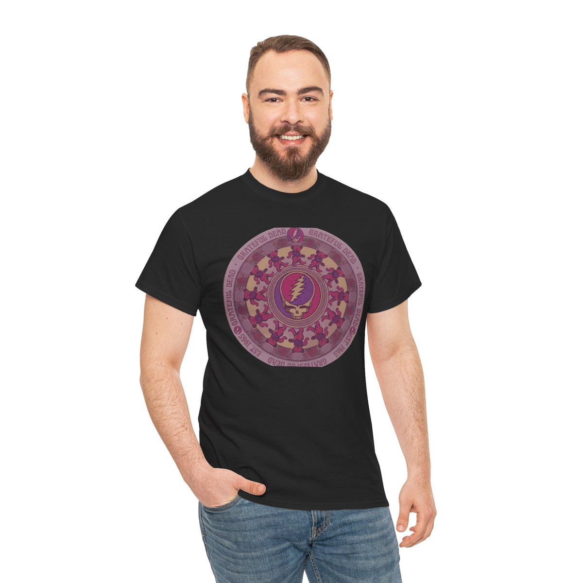 Grateful Dead Steal Your Face Mandala Tee | Psychedelic Band Shirt