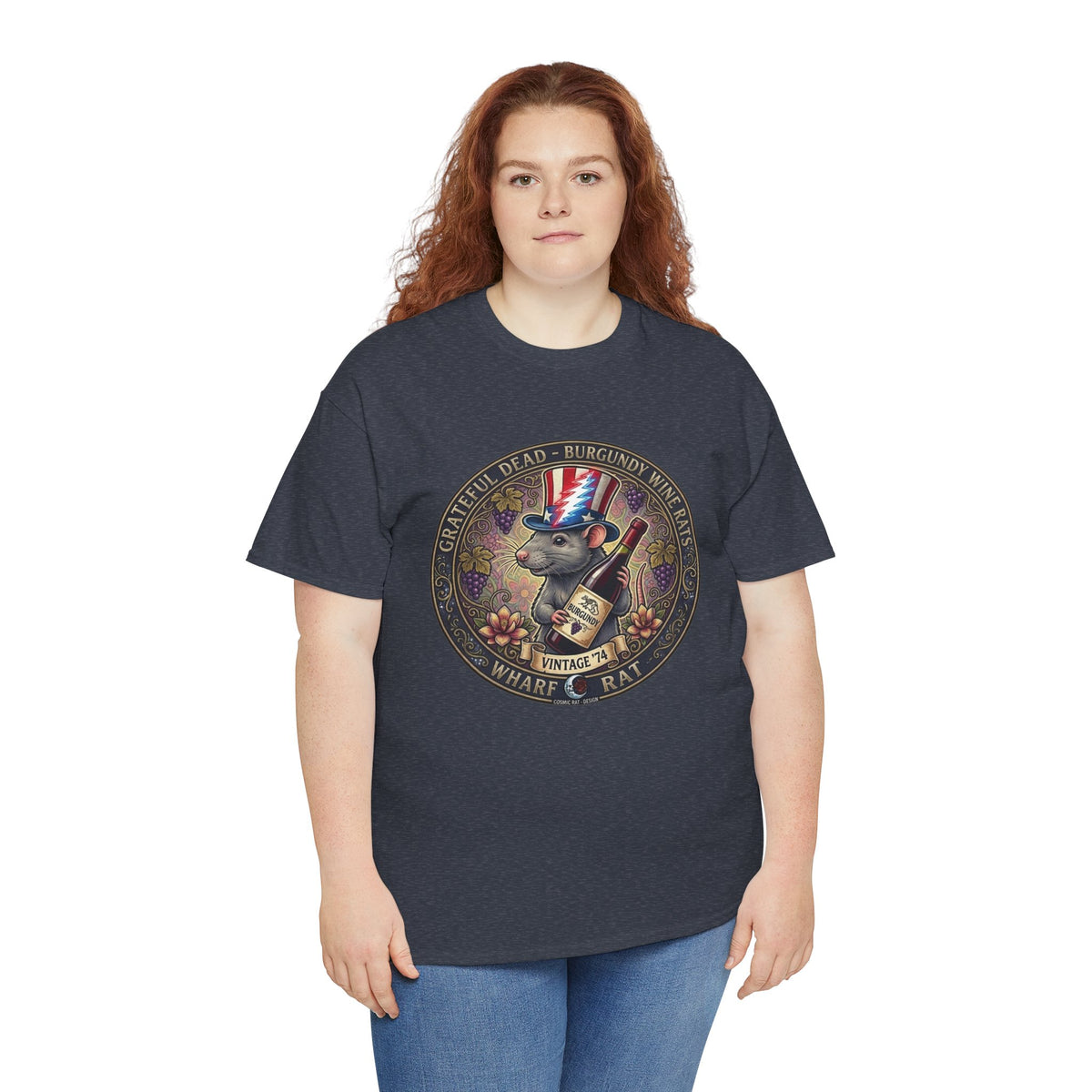 Wharf Rat Graphic Tee | Vintage Americana rat with top hat and bottle