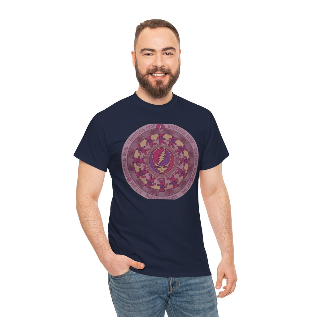Grateful Dead Steal Your Face Mandala Tee | Psychedelic Band Shirt