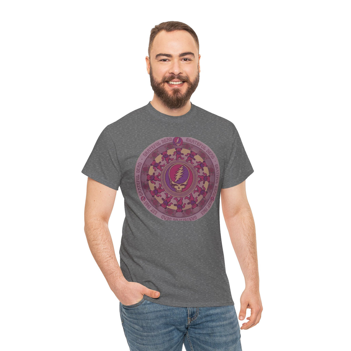 Grateful Dead Steal Your Face Mandala Tee | Psychedelic Band Shirt