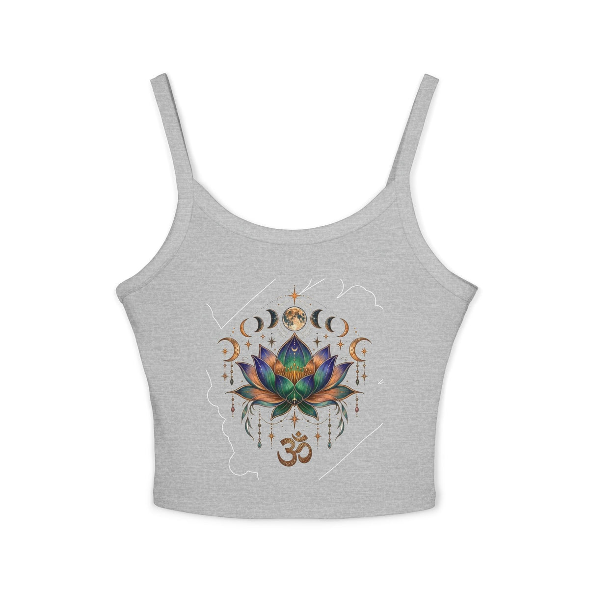 Lotus Mandala Om Tank Top | Spiritual Yoga Crop Top