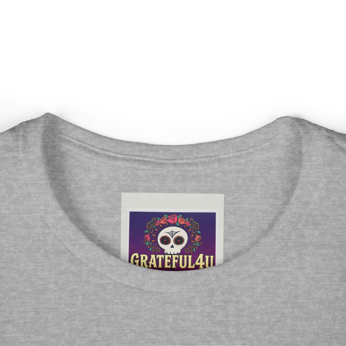 Minimal Grey Crewneck Tee | Plain Basic Women's T-Shirt, Soft Heather
