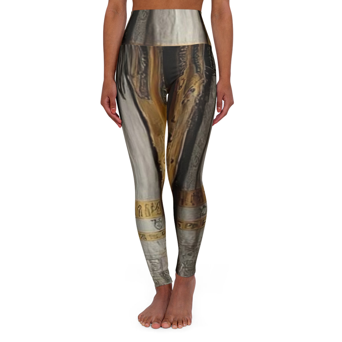 Abstract Metallic Marble Leggings | High Waisted Yoga Leggings,halloween, burning man, deadhead, festival
