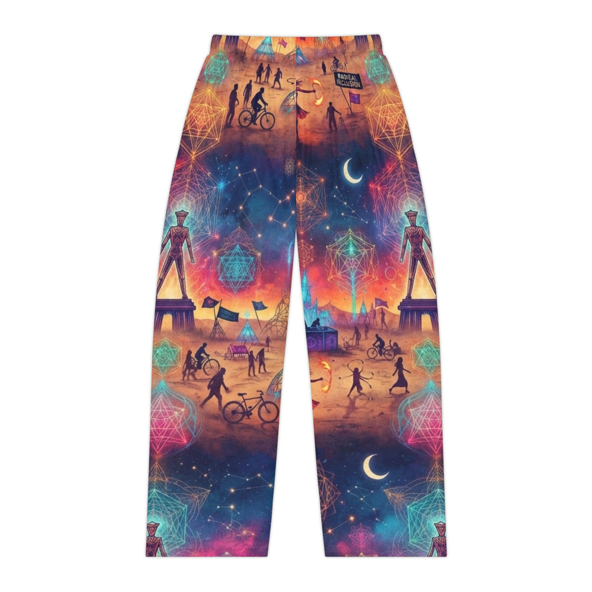 Burning man pj Illustration Pajama Pants | Celestial Dream AOP