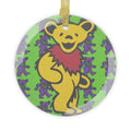 Grateful, dead bear, blotter, Glass Ornaments