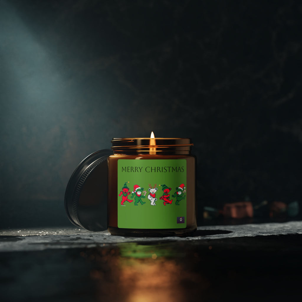 Deadhead  Christmas Scented Soy Candle (Multi-Size, Amber Jar)