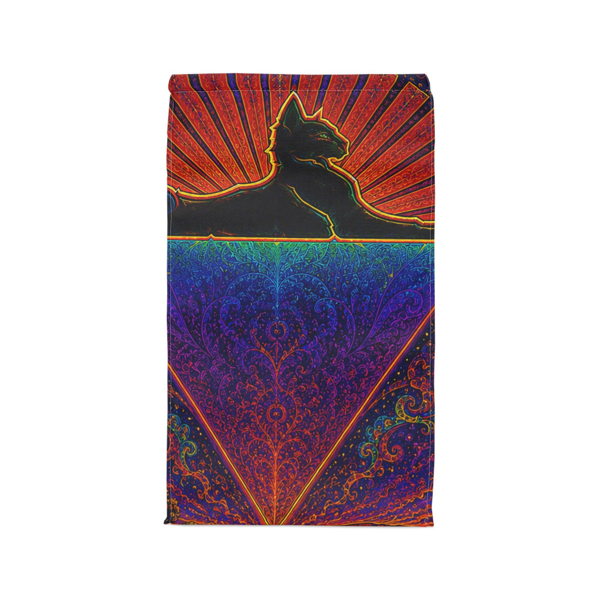 Grateful Dead Cat Silhouette Lunch Bag | Psychedelic Skull Rainbow, gift for a deadhead
