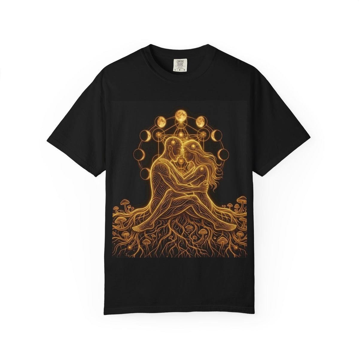 Lovers Entwined Tree of Life T-Shirt | Moon Phases Embrace