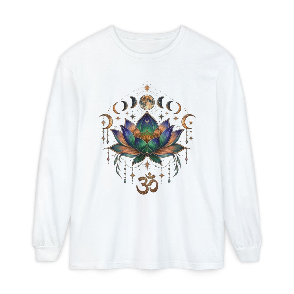 Lotus Moon Phases Om Symbol Long Sleeve