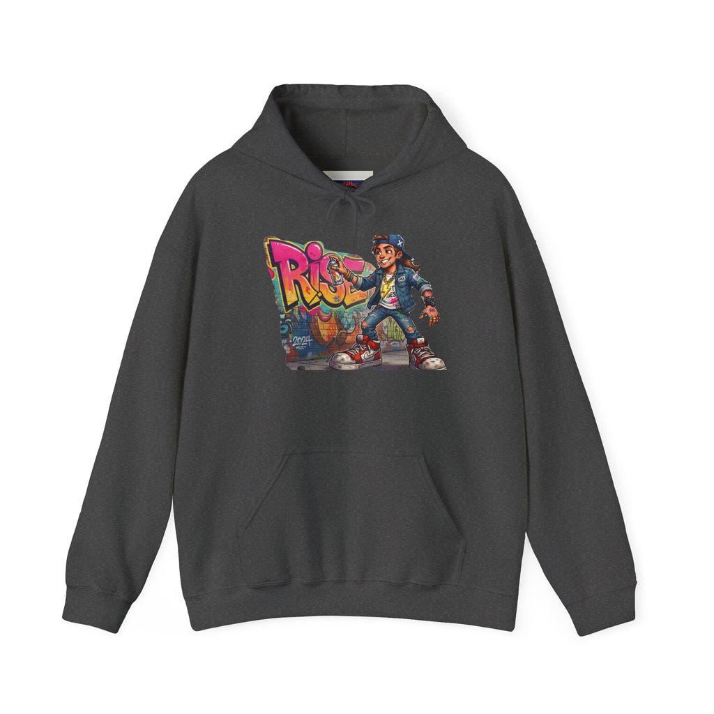Retro Graffiti Kid Hoodie | Skate Street Art Pullover