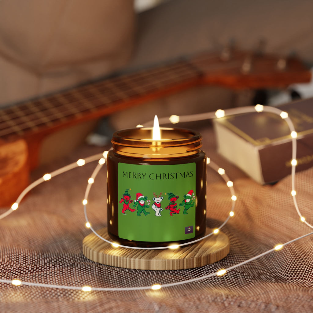 Deadhead  Christmas Scented Soy Candle (Multi-Size, Amber Jar)