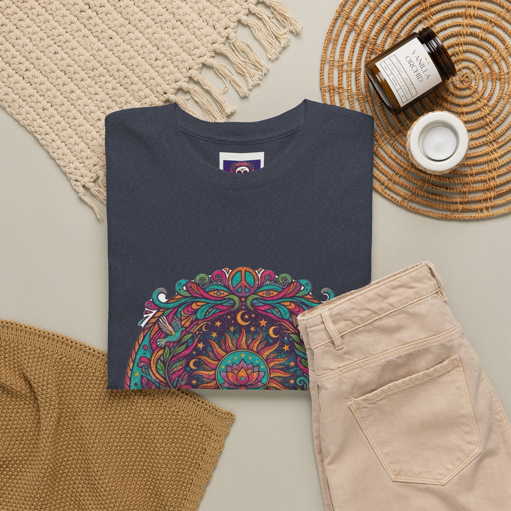 Colorful Floral Mandala T-Shirt | Boho Psychedelic Floral Tee