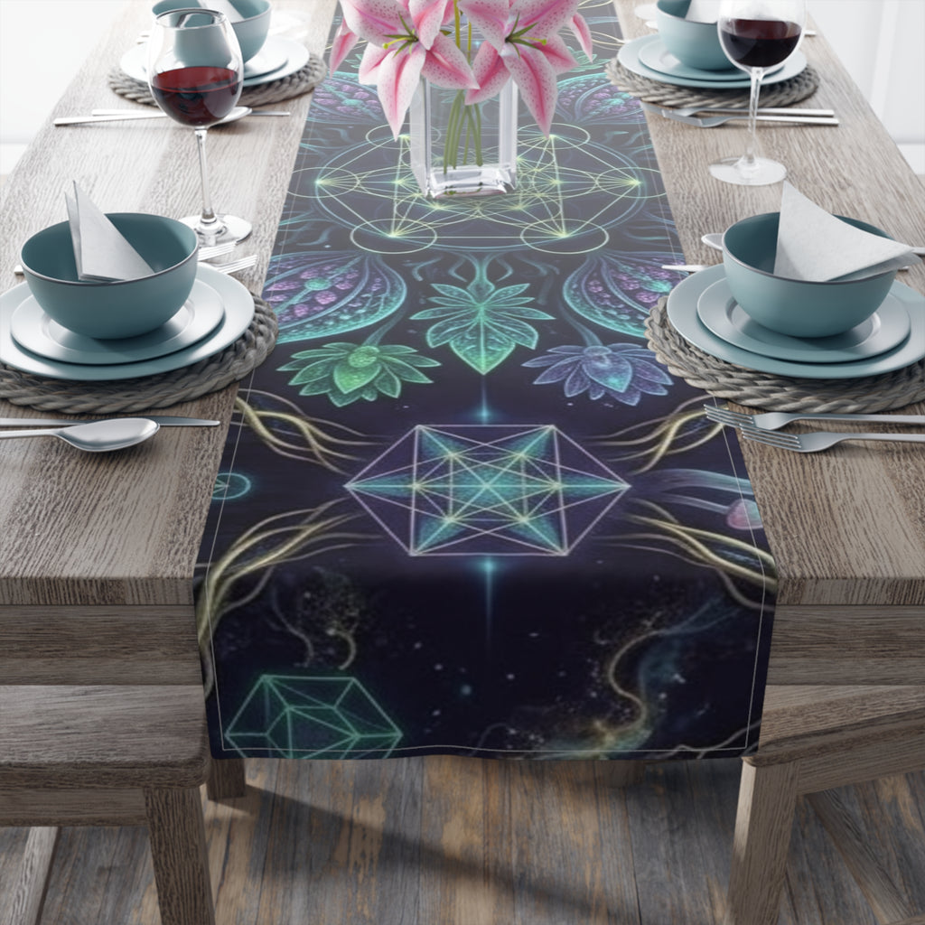 Sacred Geometry Mandala Table Runner