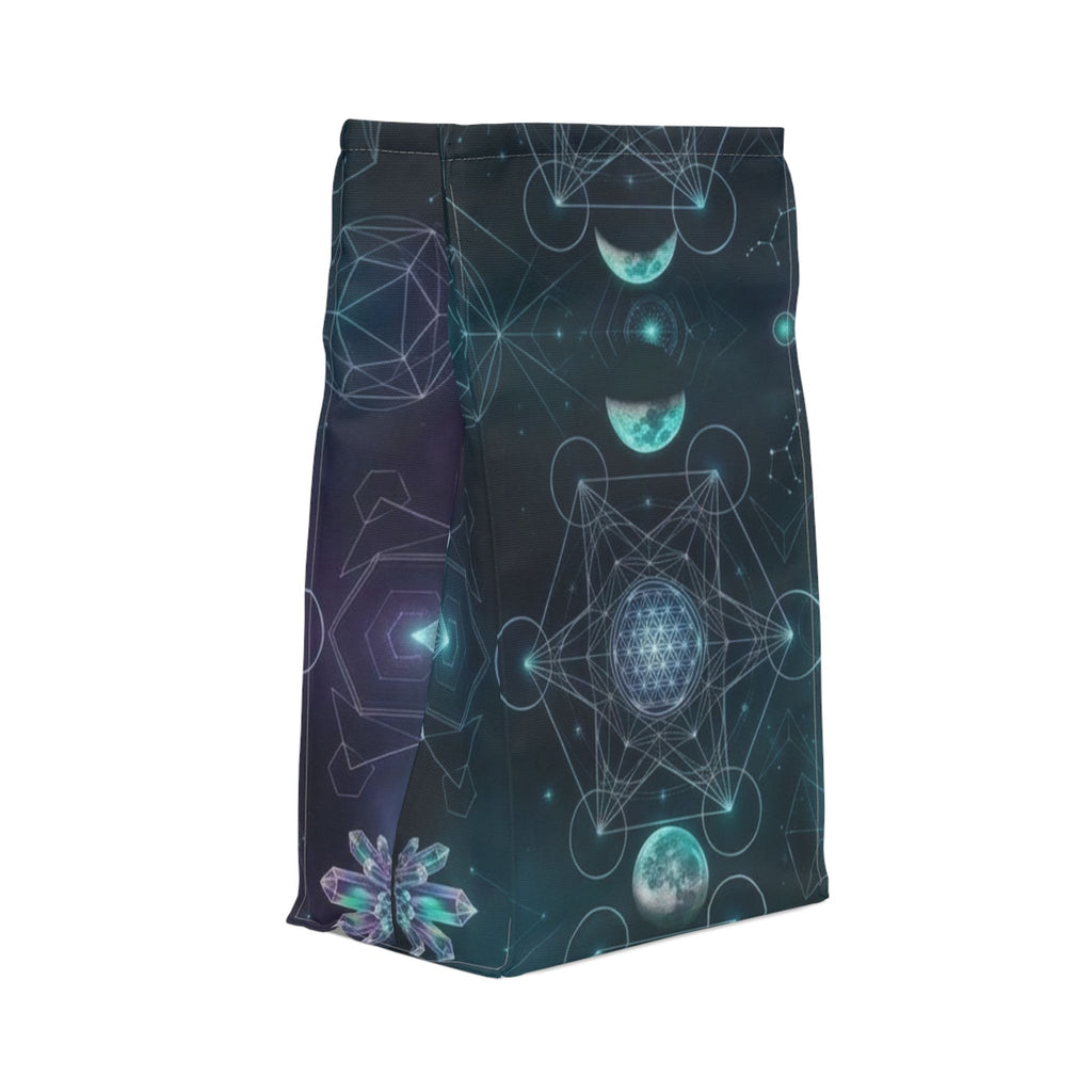 Moon Phases Sacred Geometry Lunch Bag | Polyester Lunch Bag