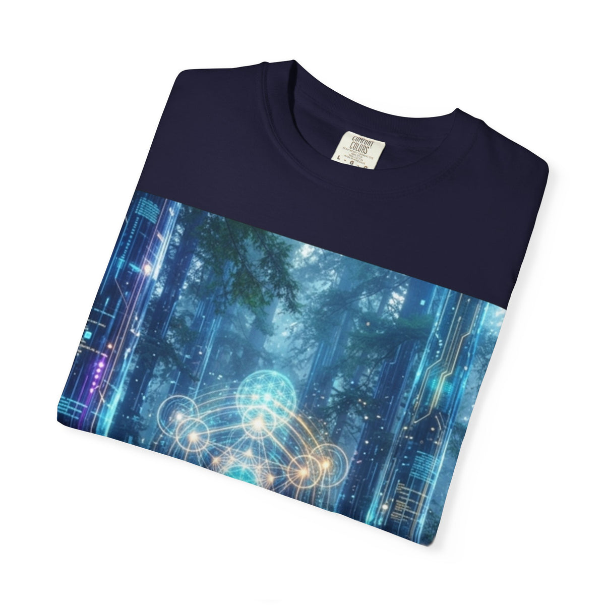 Mystic Forest Sacred Geometry T-shirt | Spiritual Nature Mandala