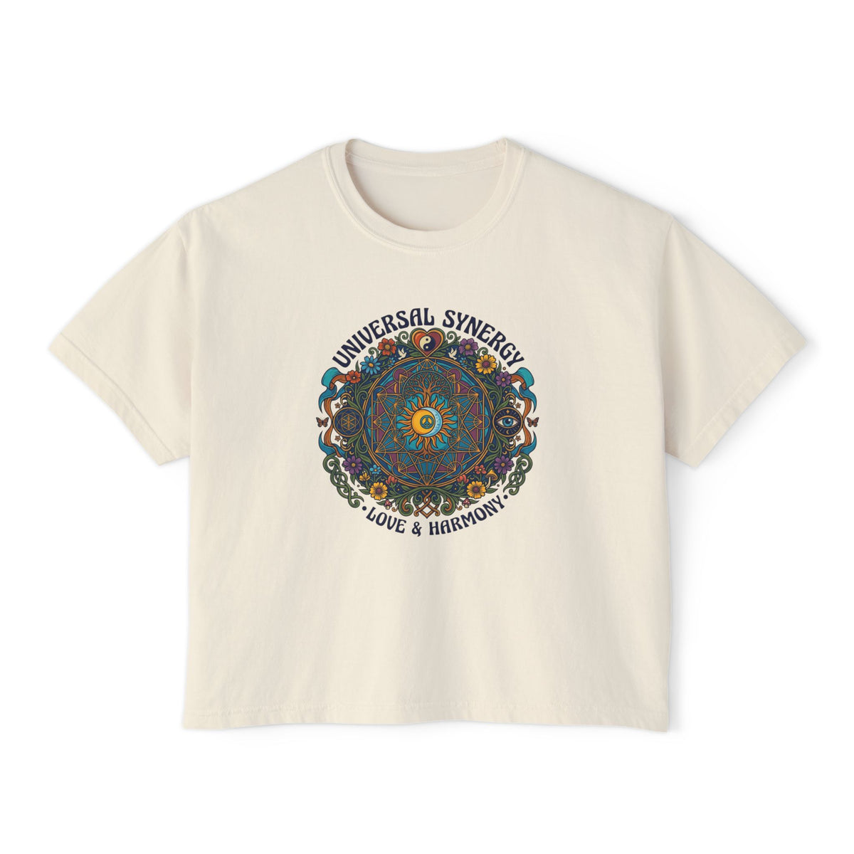 Universal Synergy Mandala Tee | Love & Harmony graphic shirt
