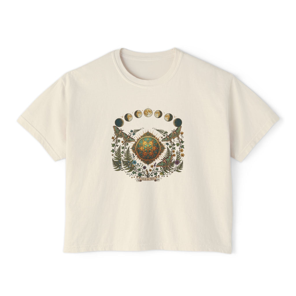 Moon Phases Mandala Tee | Forest, Dreamcatcher, Boho Nature