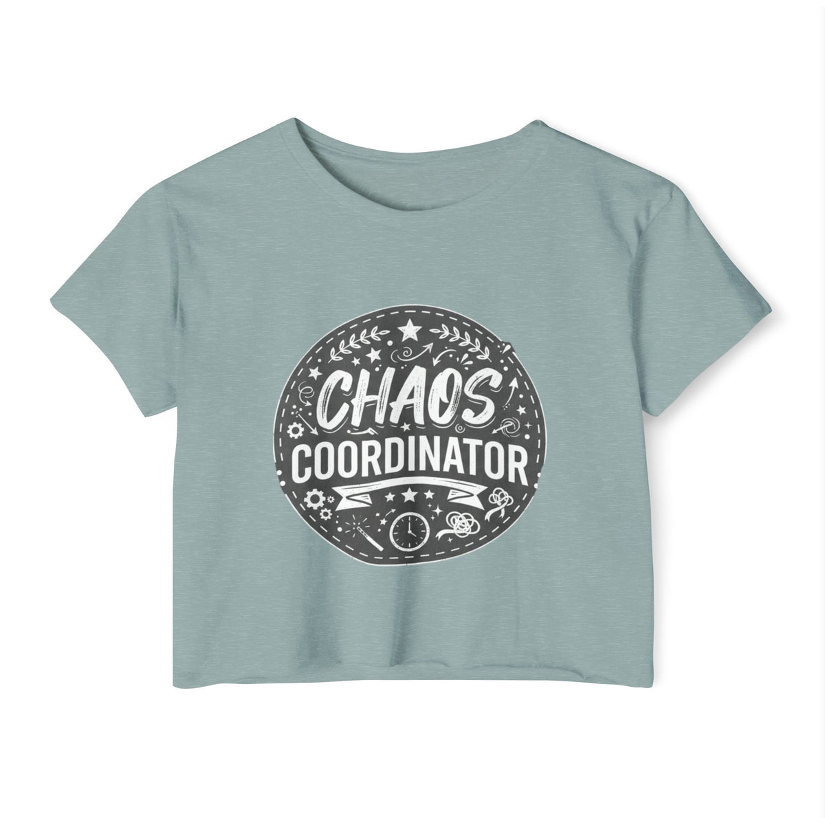 Chaos Coordinator Crop Top | Festival boho graphic tee, music festival style