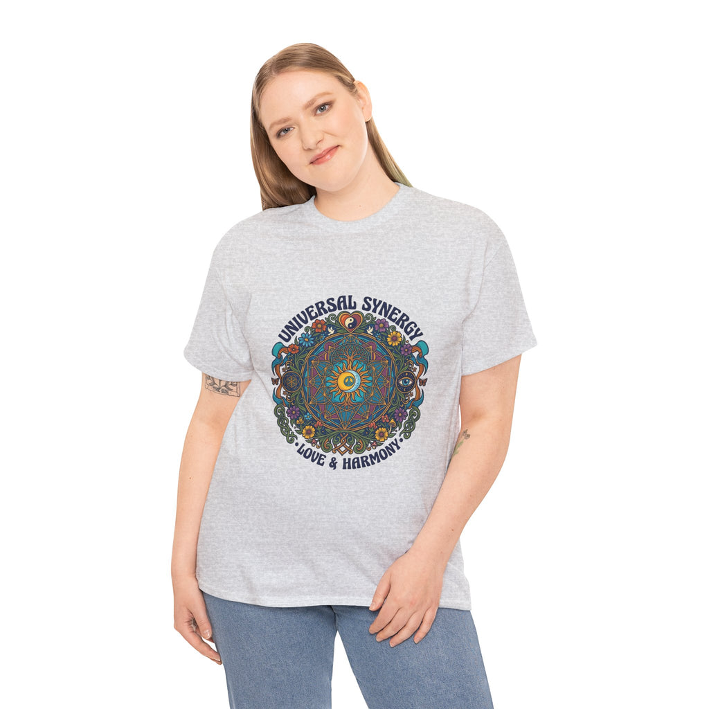 Universal Synergy Mandala T-Shirt | Love & Harmony Graphic Tee