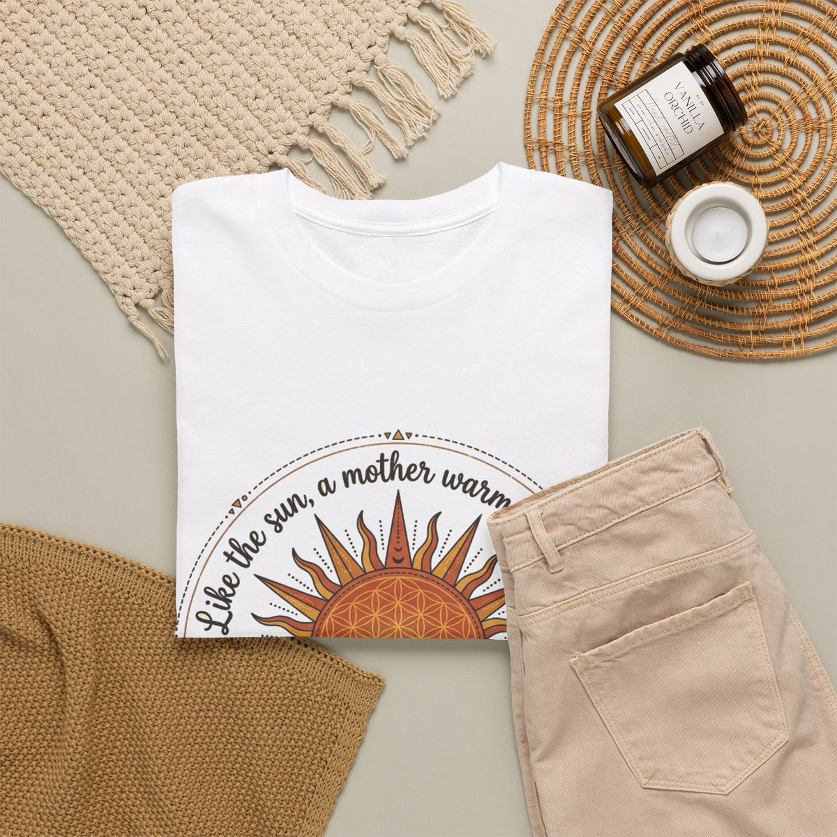 Sunflower Mandala Tee | Sunburst Floral Graphic Shirt