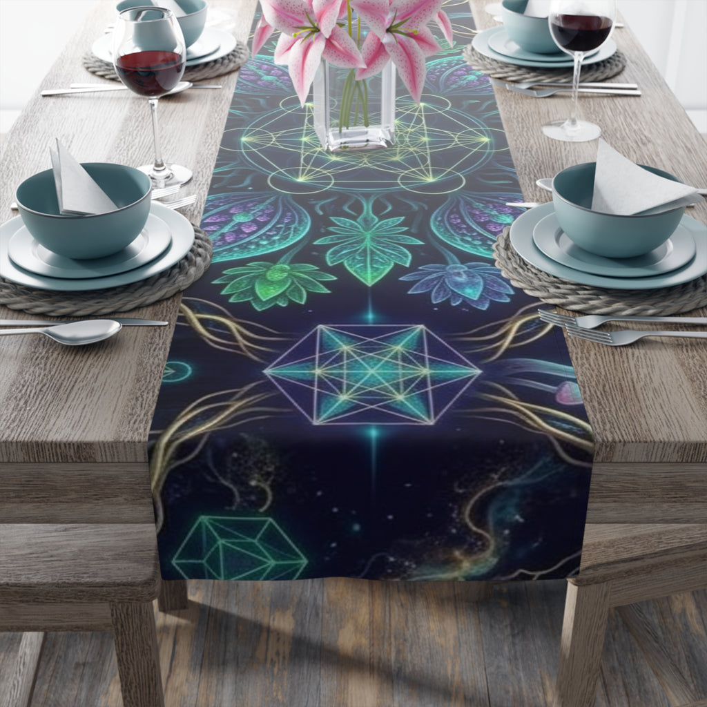 Sacred Geometry Mandala Table Runner