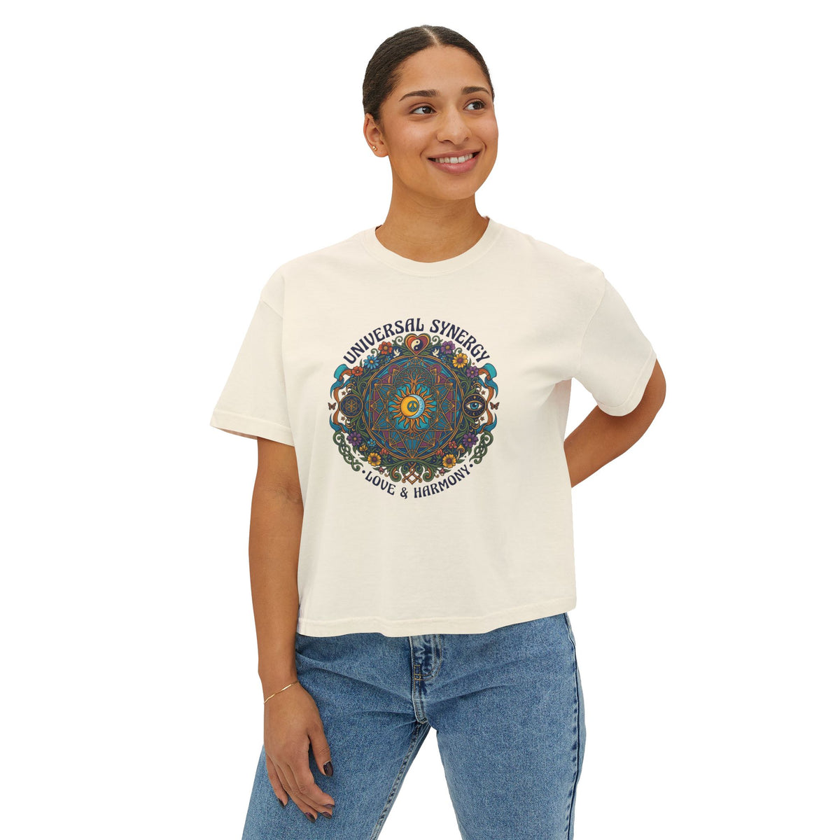 Universal Synergy Mandala Tee | Love & Harmony graphic shirt