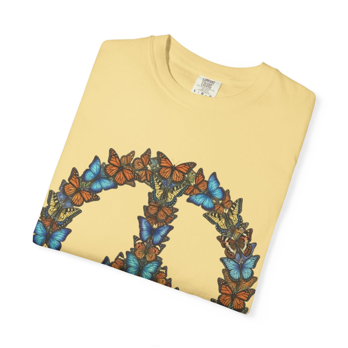 Butterfly Peace Sign T-Shirt | Floral Peace Symbol Tee