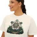 Sacred Geometry Forest Wheel Tee | Metatron's Cube, Botanical Mystic Design