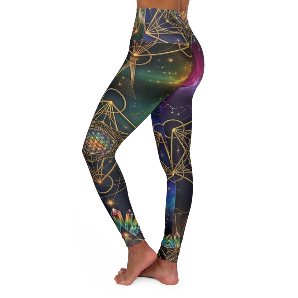 Sacred Geometry Galaxy Leggings | Yoga Leggings